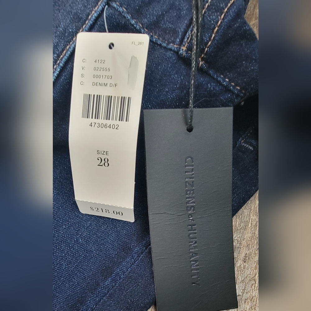 Citizens Of Humanity Chloe Mid Rise Super Flare Jean's Women's 28 Dark Blue Wash - Picture 16 of 16